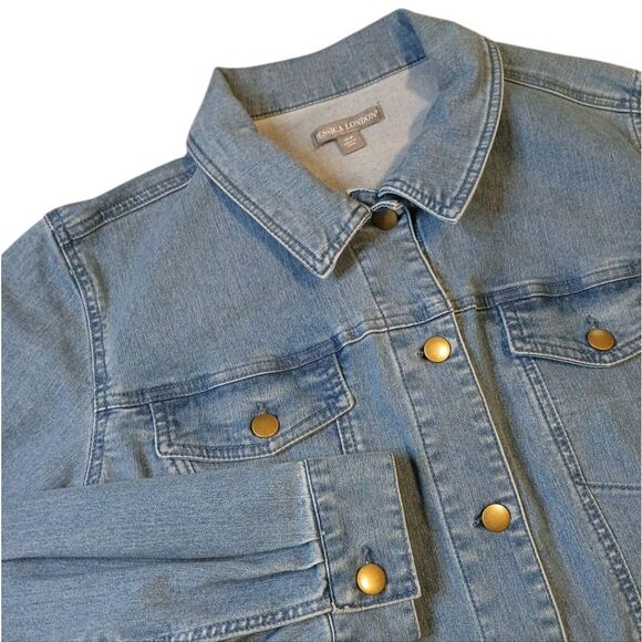 🎀Jessica London Long Denim Jacket 20W - Picture 1 of 8